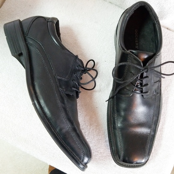 dockers mens black dress shoes